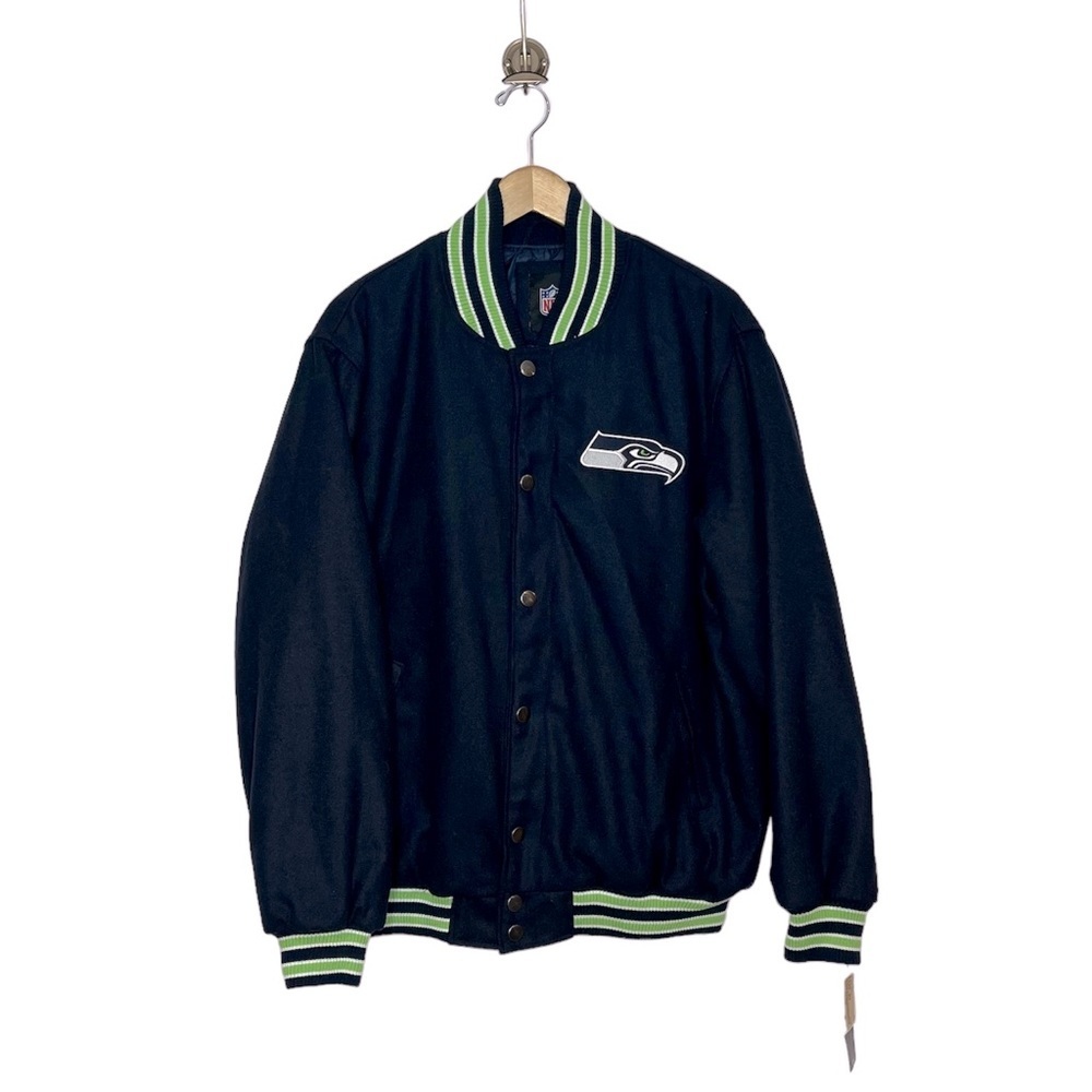 NFL Seattle Seahawks Black and Green Bomber Jacket